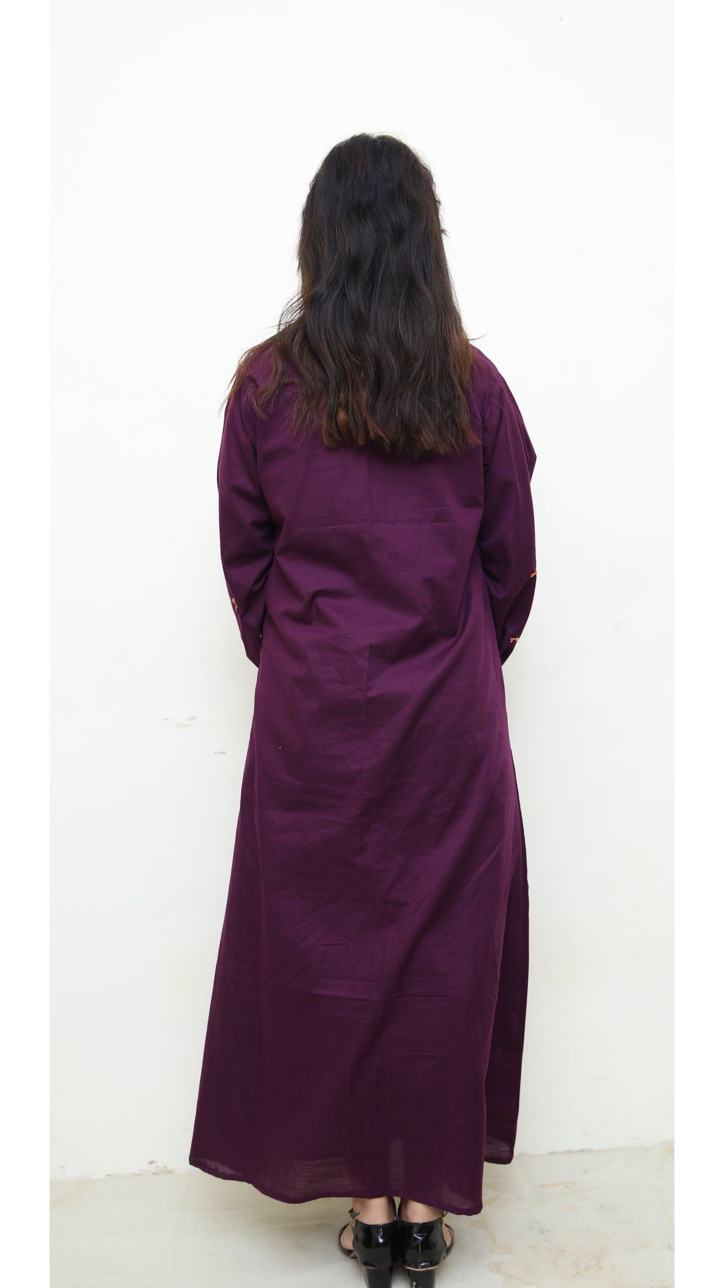 Embroidered Abaya with Inner -Zh18