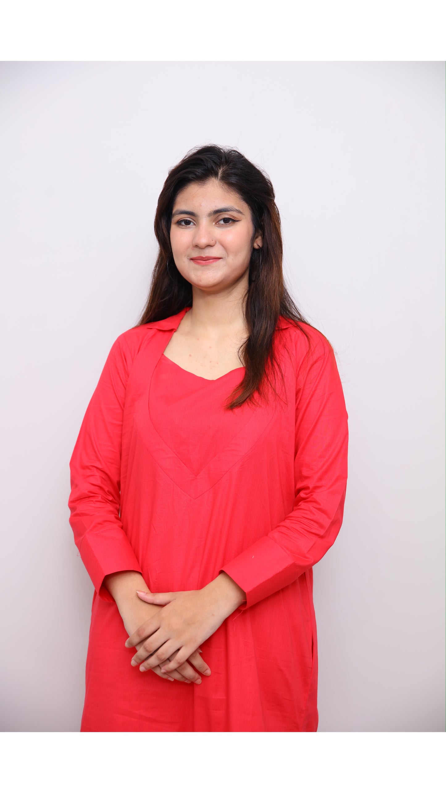 Pink Long shirt with Trouser -Zh16